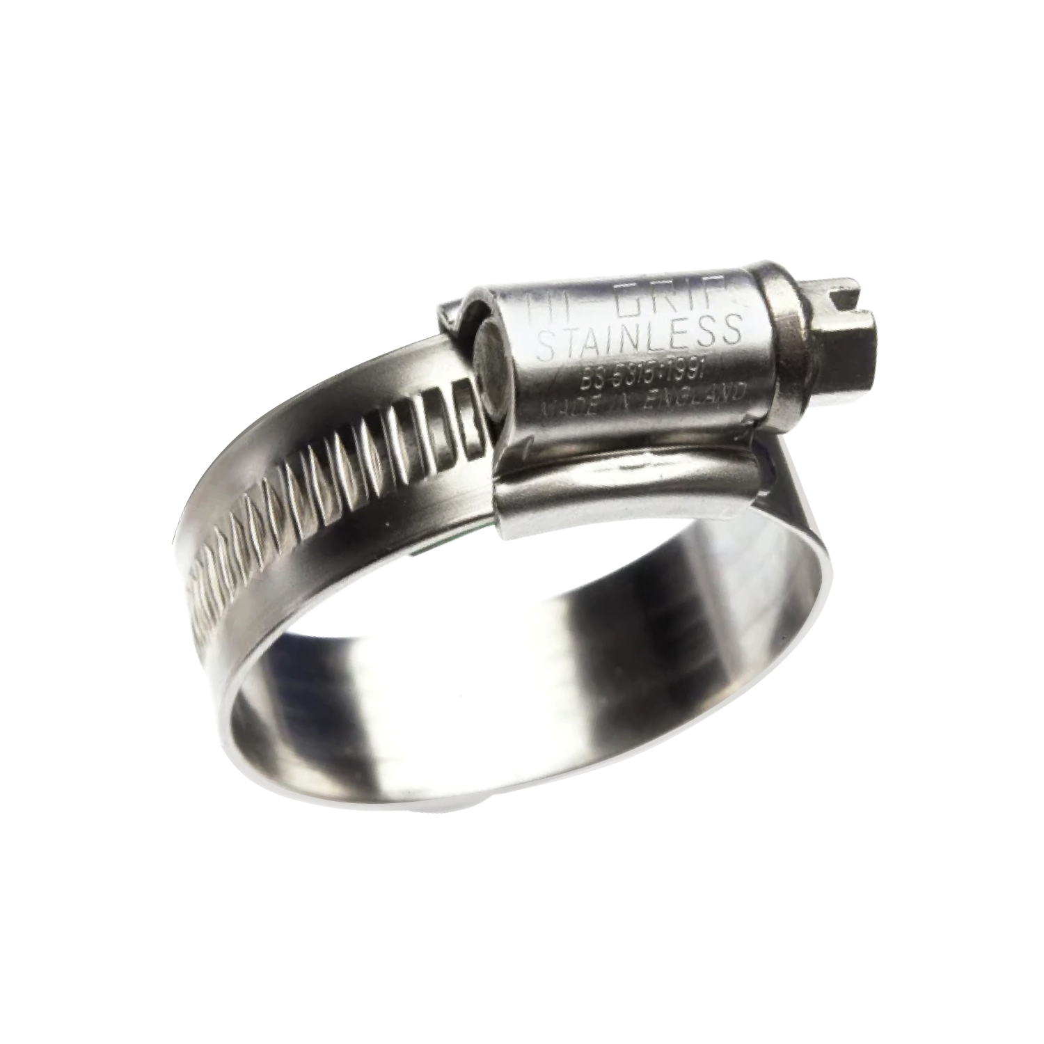 締め付けの頂点、英国の誇り。ホースを「守り」ながら「極限固定」する。